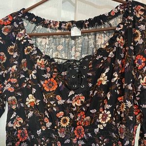 Long sleeve floral blouse